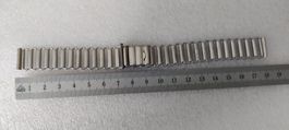 Uhrenarmband Stainless Steel 14.4 mm Anstoss, Silber Farbe