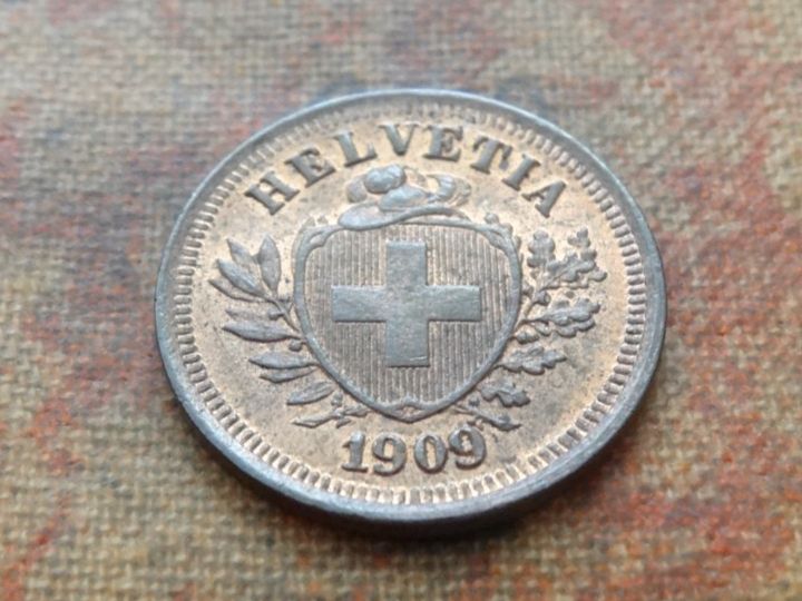 Tutti le monete: 1 Rp. 1909  (C) – Usato da Romanel-sur-Lausanne venduto da Swift13
