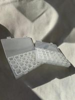 2 Aufbewahrungsboxen / Sortierboxen transparent mit Deckel
