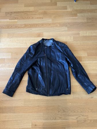 Veste en cuir EDUN – Made in Italy – Taille M – Noir