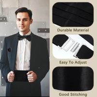 Herren Kummerbund Satin Veranstaltungen Verstellbar Formelle