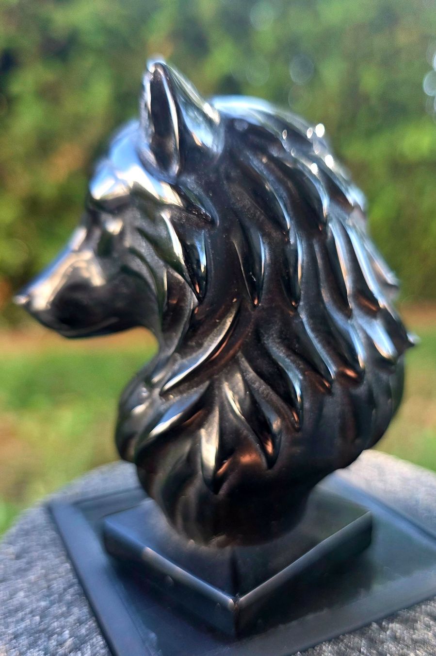 Mineralien & Heilsteine: Schwarzer Obsidian Wolf 🐺🖤✨300g – Neu und originalverpackt aus Matzingen von Shay_Crystalz 1