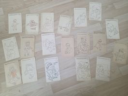 Alte Postkarten/Blätte mit Kinder-Motiven, 20 Stk., Rarität