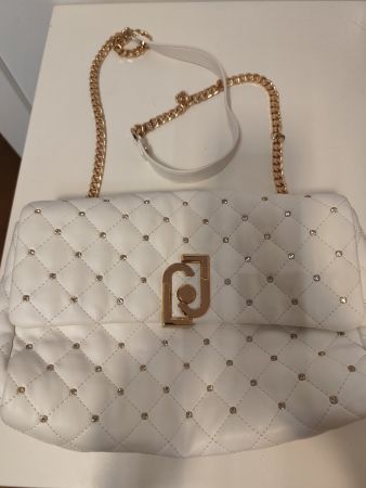 Borsa Liu Jo trapuntata bianca con strass