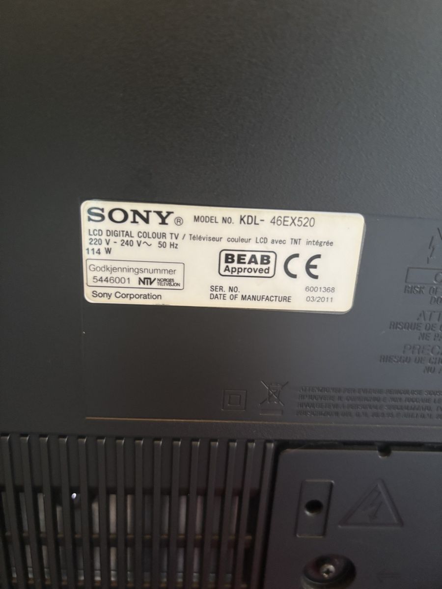 Sony Televisori: Fernseher SONY MODEL NO. KDL- 46EX520 – Usato da Oberägeri venduto da L0R1N_123 4