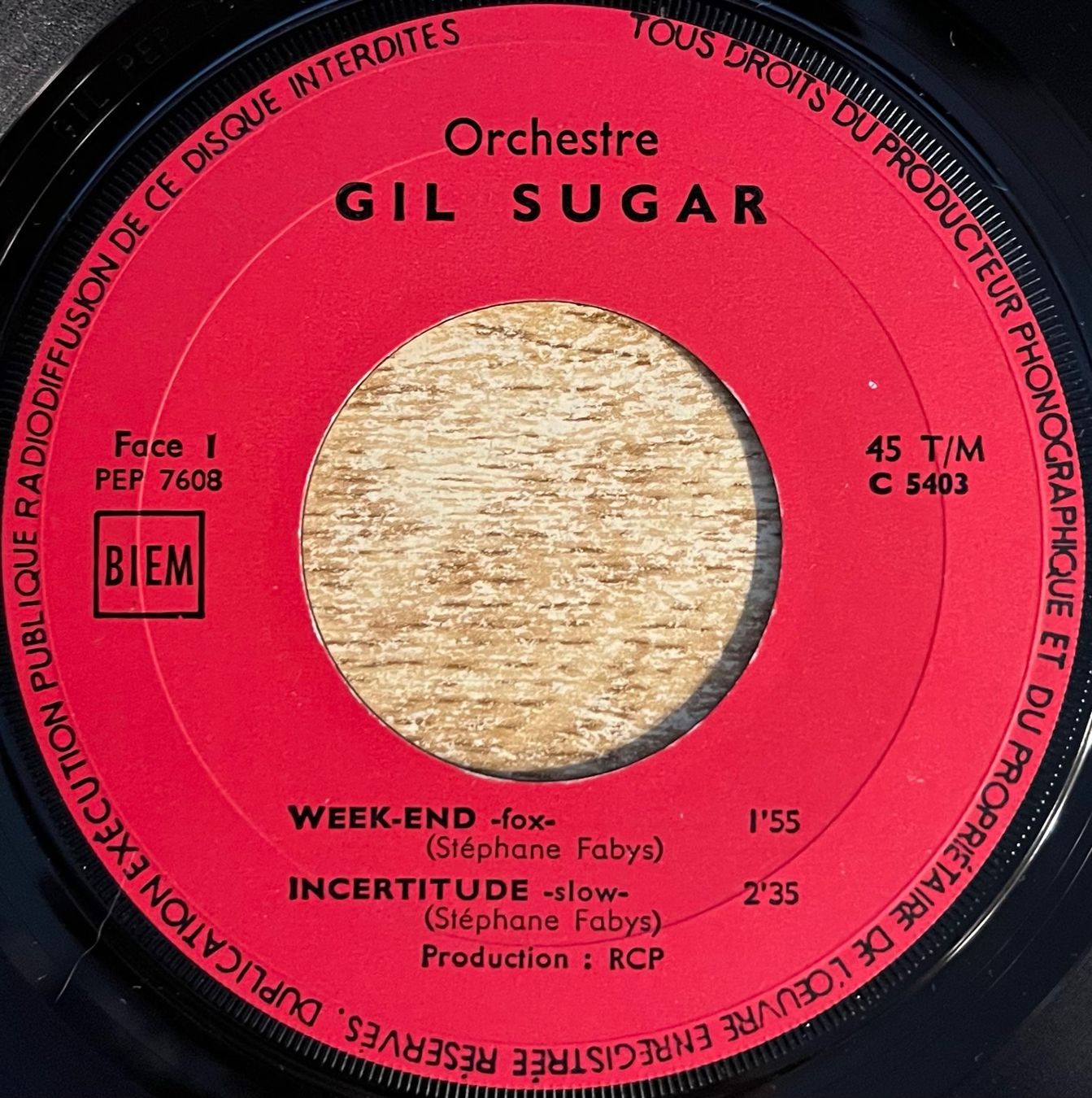 Schallplatten: GIL SUGAR - WEEK-END – Gebraucht aus Bussigny von vinyl-pas-cher 2