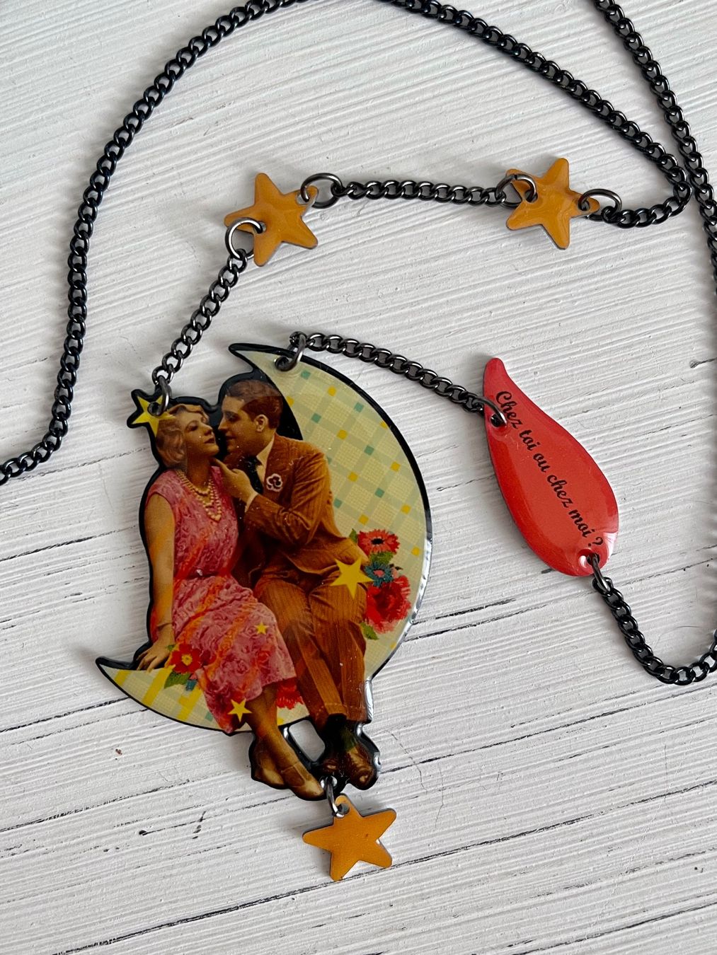 Ketten: Collana retro "Chez toi ou chez moi?" – Neu und originalverpackt aus Breganzona von mas_tv72 2