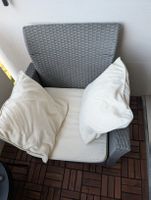 Armchair grey with 1 cushion outdoor furniture couch