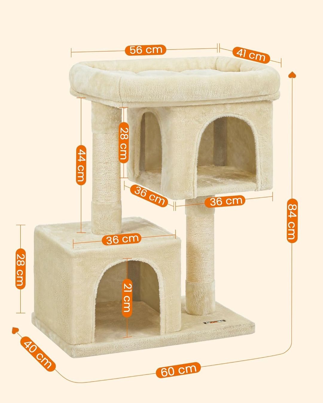 Katzenbaum - Kratzbaum: FEANDREA Kratzbaum 84 cm beige – Neu und originalverpackt aus Bottighofen von zaap 5