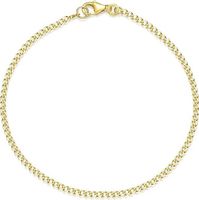 2mm Panzerkette Armband, Goldarmband - echt 333 Gold,18cm