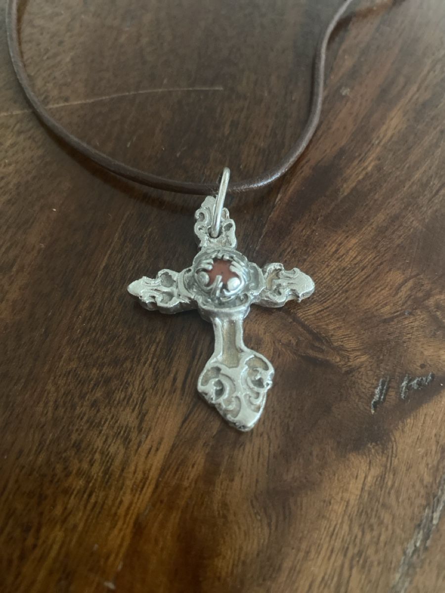 Anhänger: Kreuz Anhänger, Silber mit Lederband – Neu (gemäss Beschreibung) aus Watt von Willis4
