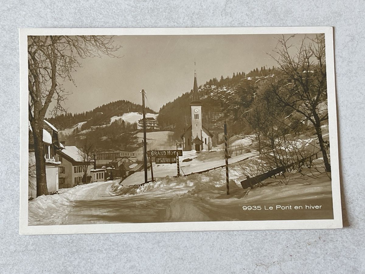 Cartes postales: Winter-Ansichtskarte Le Pont, – D'occasion à Strengelbach par Aschatan5