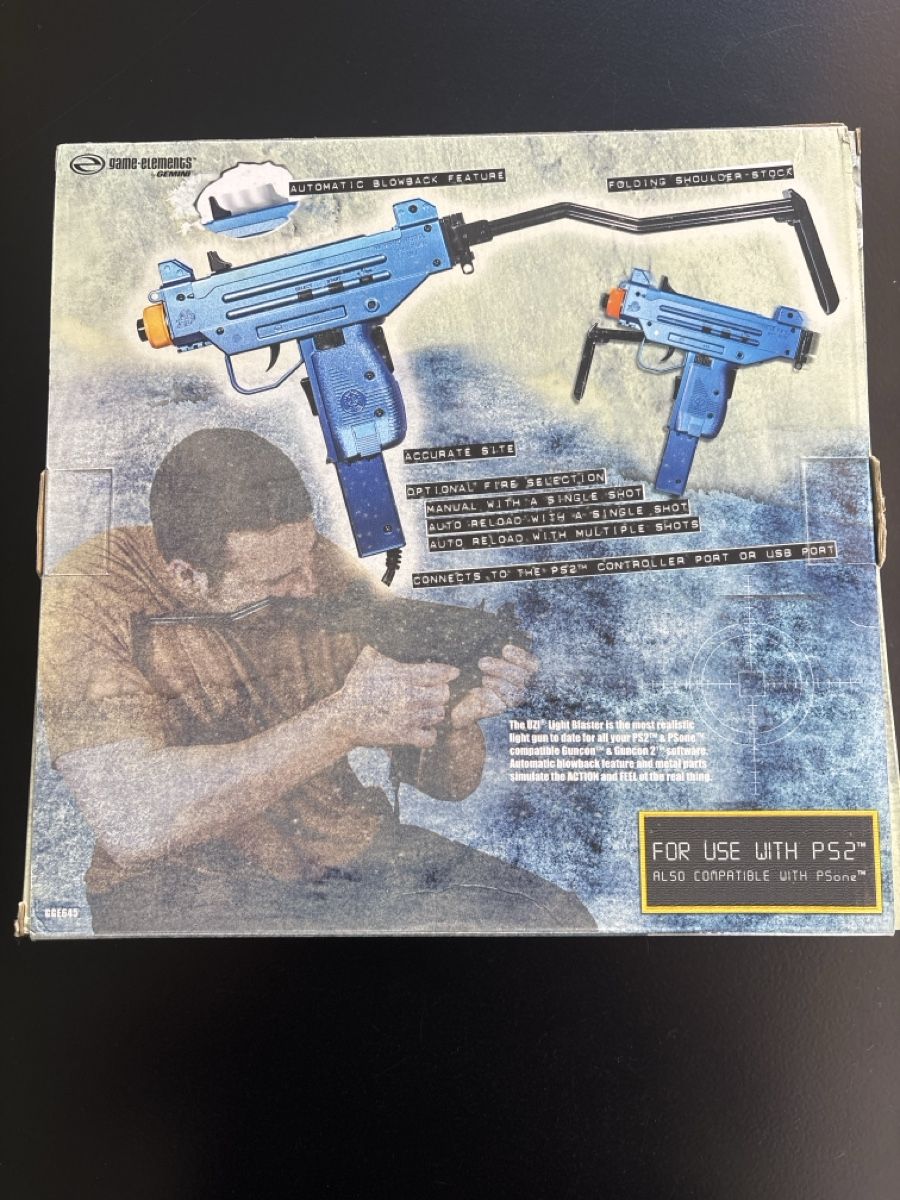 Controller: Game Uzi Light Shooter PS2 Controller blau Lightgun – Nuovo e nell'imballaggio originale da Volketswil venduto da 1970rog 1