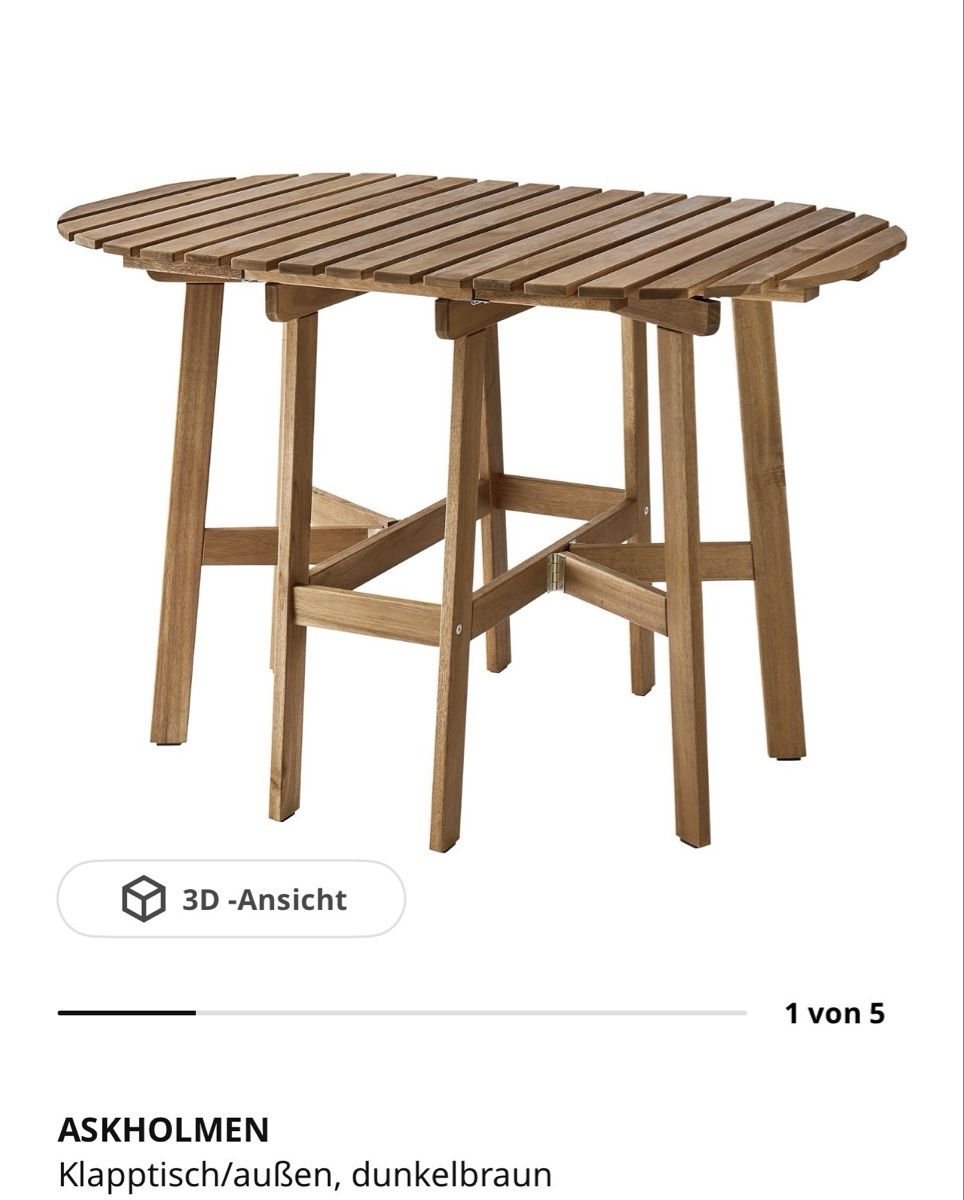 Tables: ASKHOLMEN IKEA Klapptisch Balkon/Terrasse – Neuf (Voir description) à Zürich par sunitaf 5