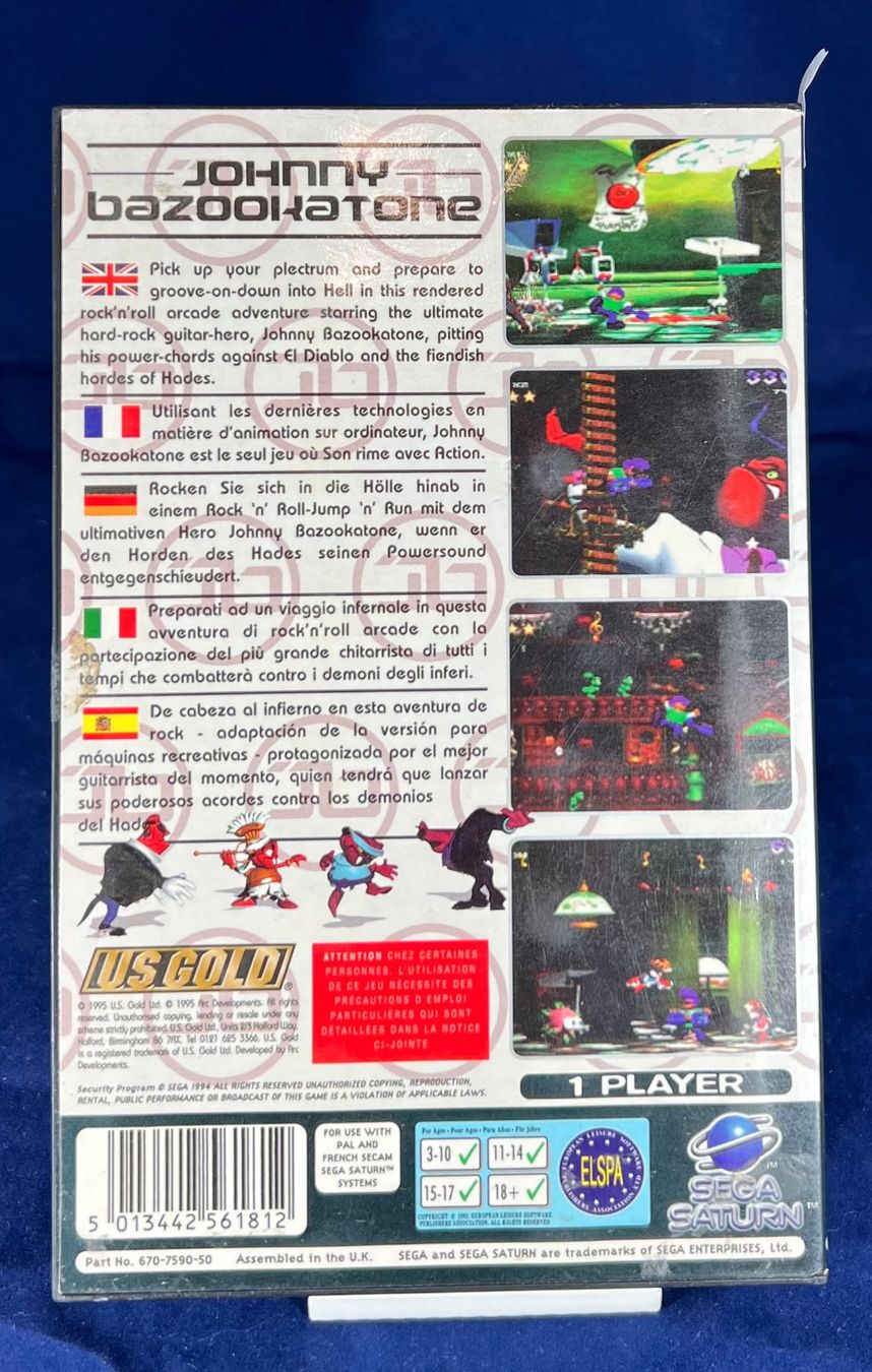 Sega Giochi: Jeu Sega Saturn : Johnny Bazookatone – Usato da Biel/Bienne venduto da new-life 1