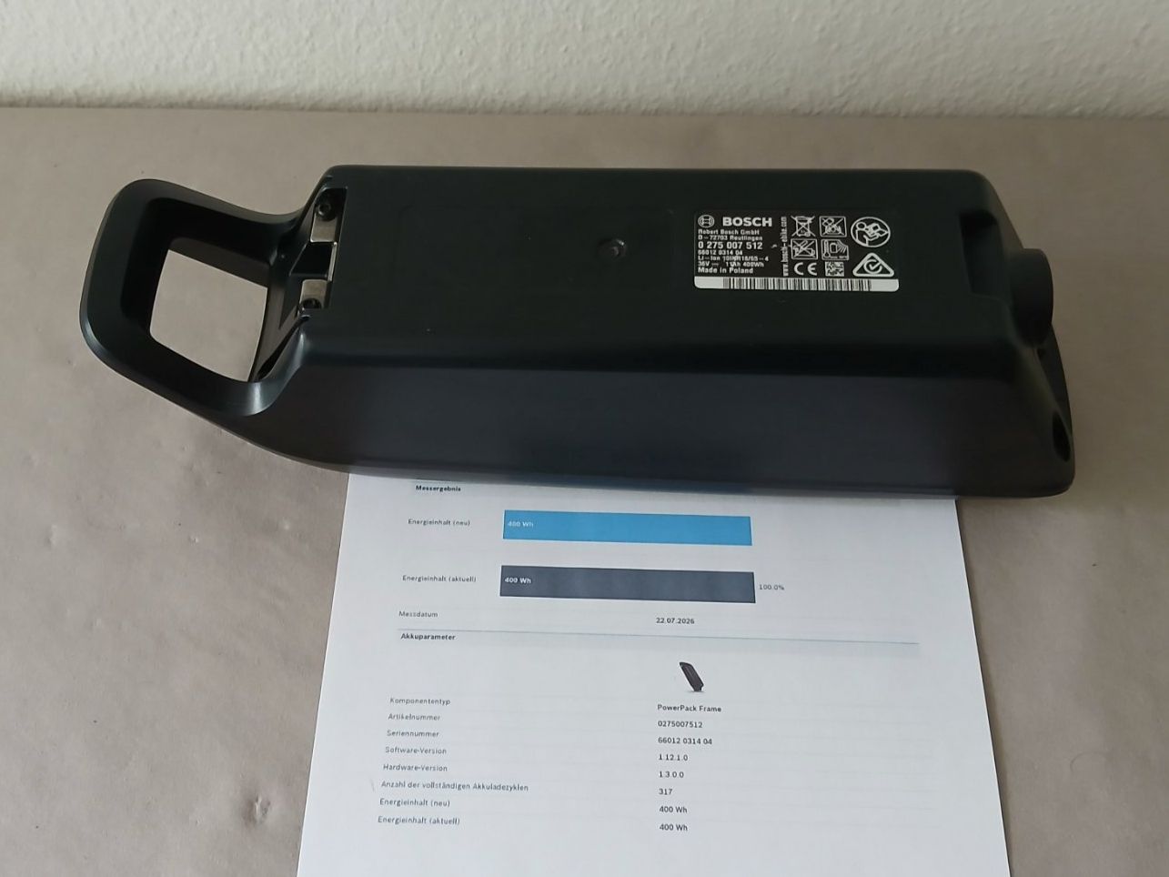 Bosch Batterie: Bosch Powerpack 400 mit 492Wh - inklusive Messbericht – Usato da Winterthur venduto da .-thx-. 8