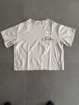 H&M T-Shirt grau mit Print, Grösse 146/152