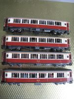 Ferro Suisse, Rhb Salonwagen-Set 4 teilig mit Figuren, Ex KS