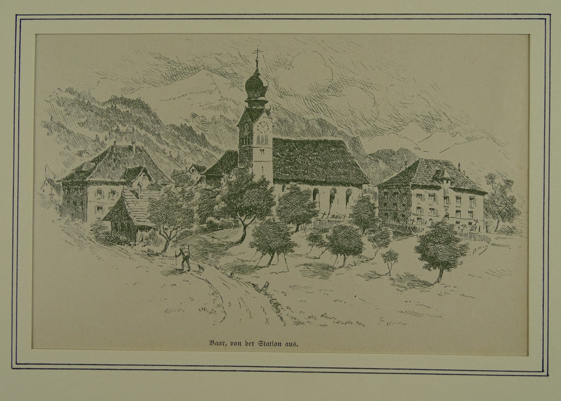 Incisioni: BAAR KANTON ZUG, ZINKÄTZUNG 1897 – Usato da Grüningen venduto da Kartensammler