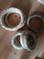 8 Strohringe für Adventkränze oder Türkränze
