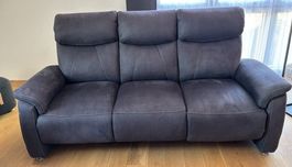 NEUwertiges Alcantara 3er u 2er Sofa/Postergruppe Federkern