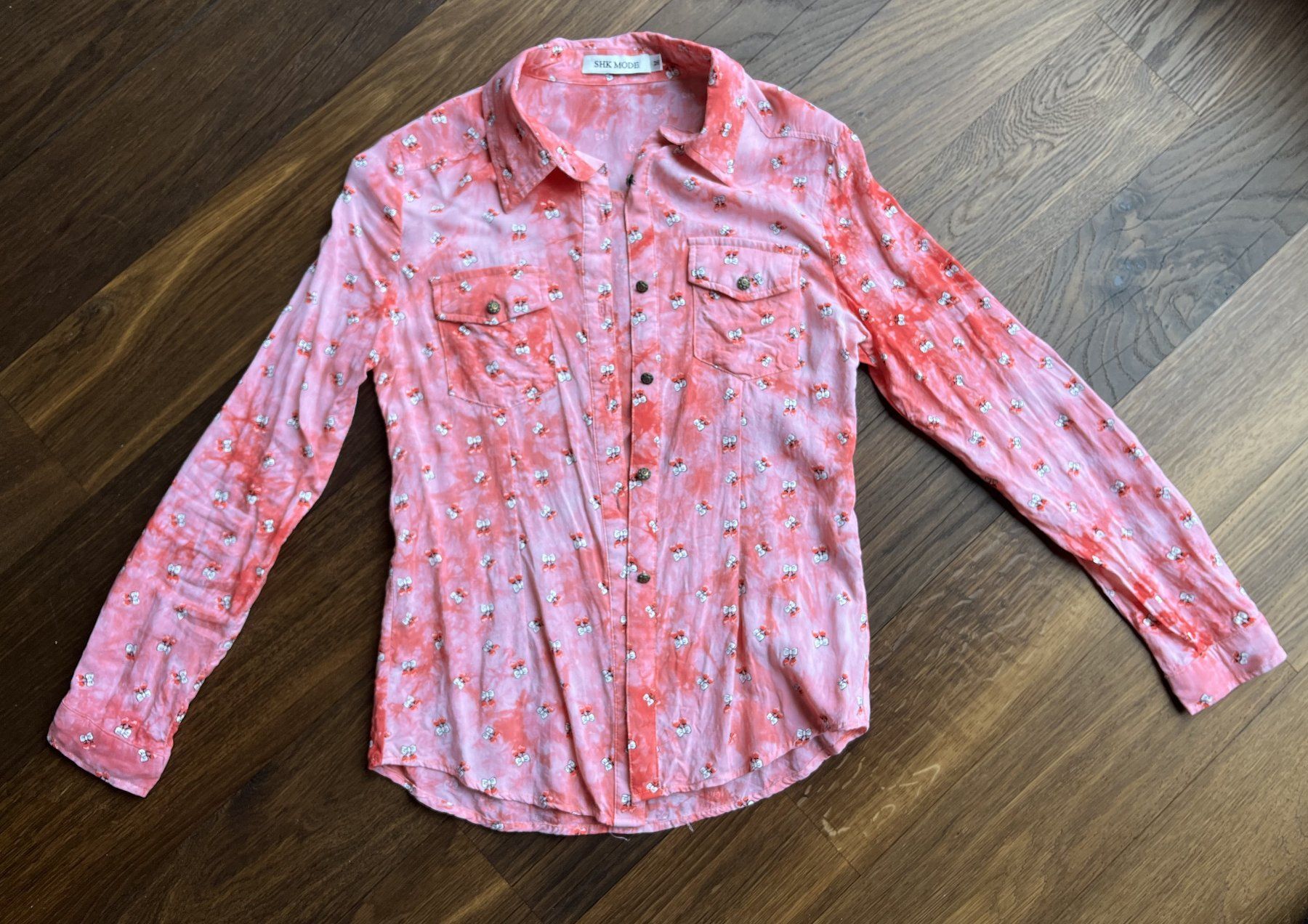 Blusen: Bluse langarm rot SHK Mode Baumwolle - Gr. S – Gebraucht aus Affoltern am Albis von Blackrhythm 2