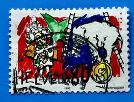 Nr.834 Weissclown mit Elefant  GESTEMPELT Sonderpostmarken 