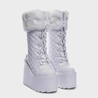 WHITE DUNE FUR PLATFORM (neu) BOOTS - Y.R.U. x Dollskill
