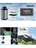 Aygrochy LED Grow Lampe 100W +smart Controller+Filter+ venti