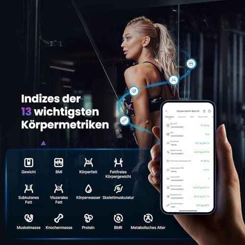 Personenwaagen: Personenwaage Digital Bluetooth Körperfe Körperfettwaage – Neu und originalverpackt aus Hundwil von Mr.Wong 4