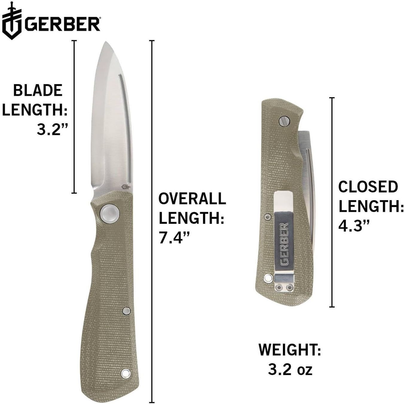 Gerber Accessori: Gerber Mansfield Micarta Olive – Nuovo e nell'imballaggio originale da Lachen SZ venduto da Alex_OFFOUT 3