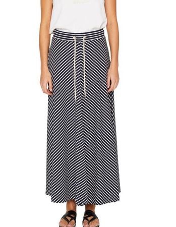 Esprit Maxirock Streifen Gr. M maritim blau weiss Baumwolle