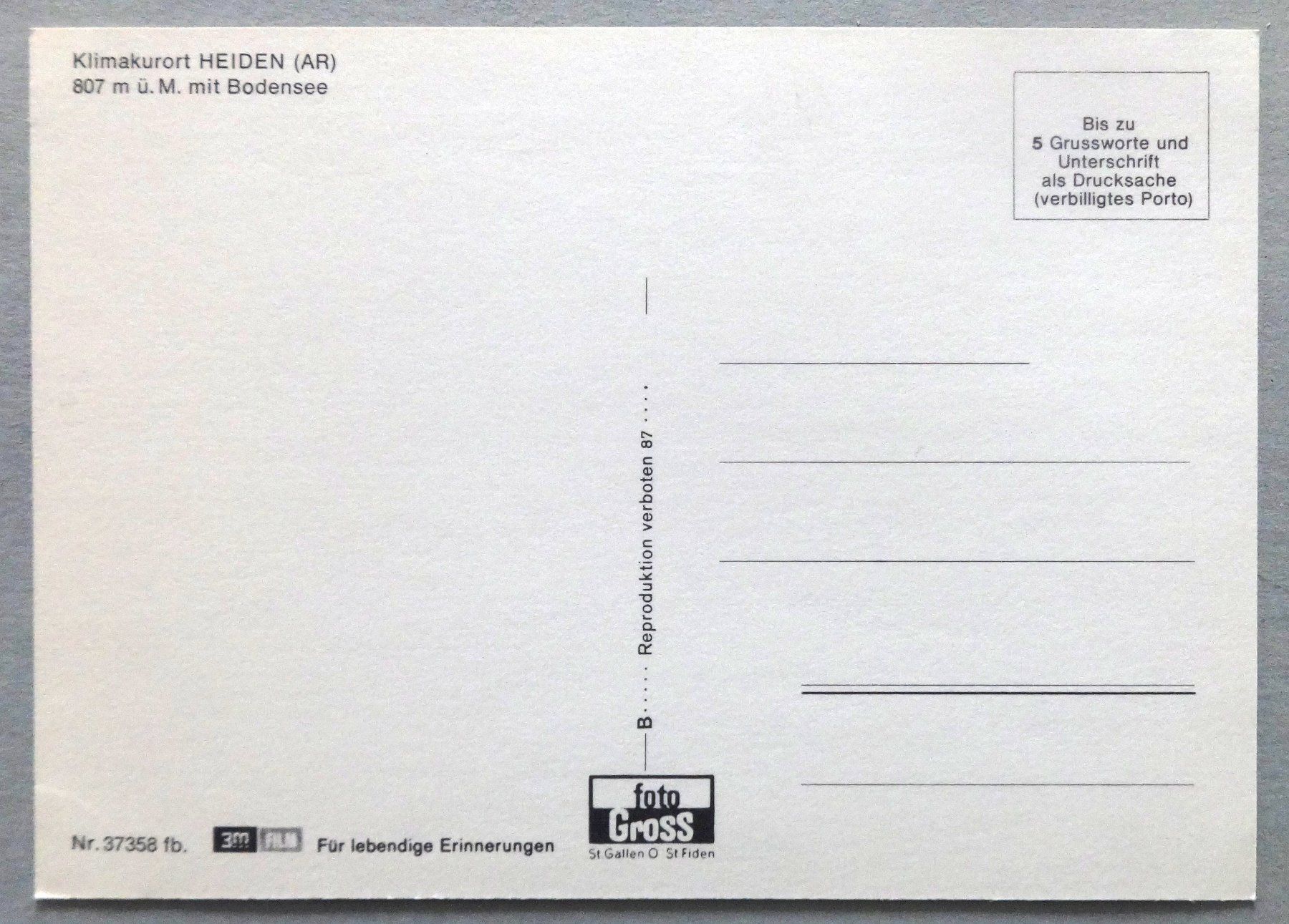 Cartoline postali: Klimakurort Heiden (AR) mit Bodensee – Usato da Fétigny venduto da Billy2miny 1