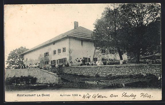 Cartoline postali: La Dame, Restaurant La Dame mit kleiner  – Usato da Berlin venduto da bartko-reher