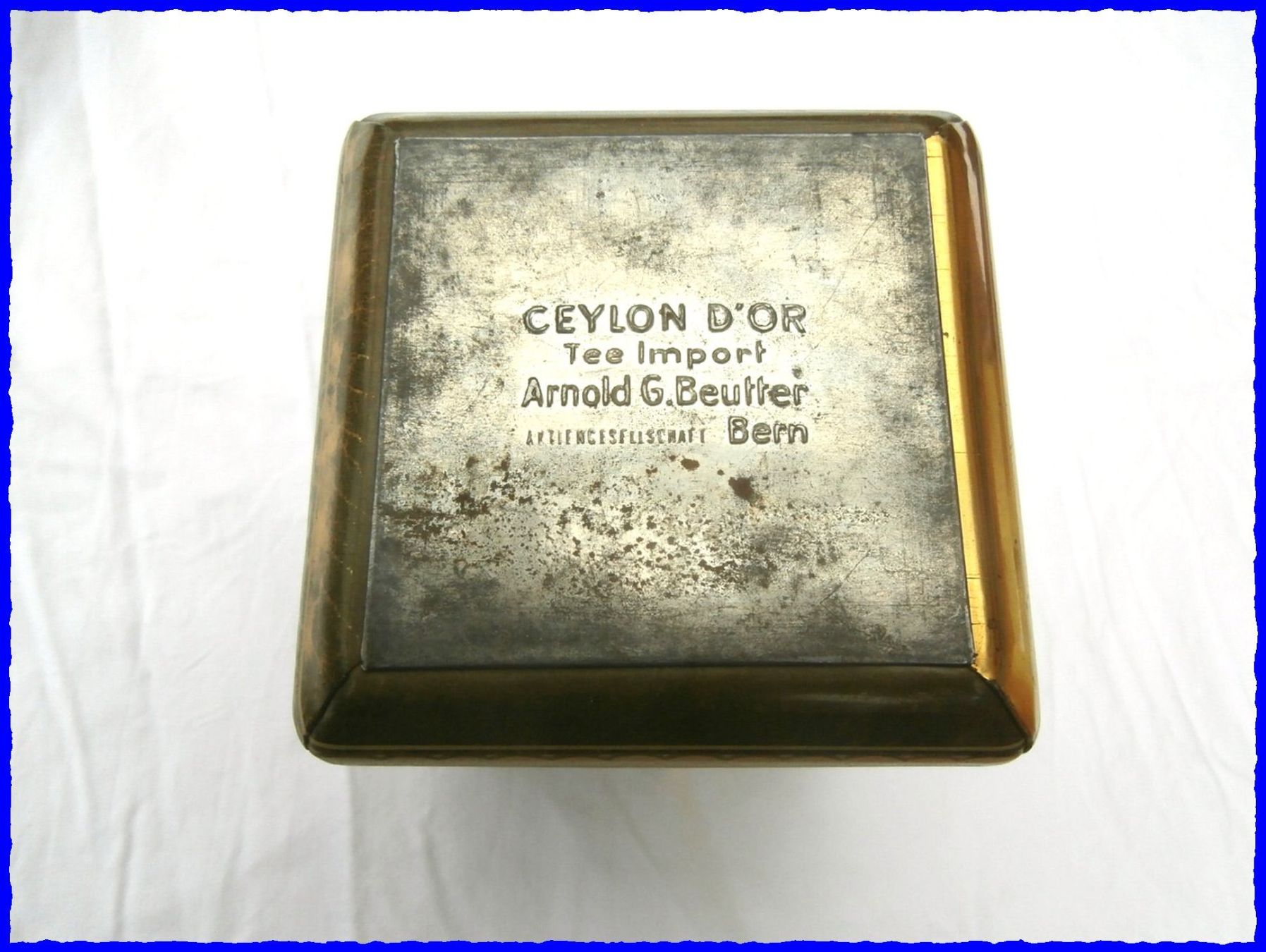 Barattoli: alte Blechdose "CEYLON D`OR" - Tee-Import G.Beutter AG, Bern – Usato da Worblaufen venduto da Re_mo81 4