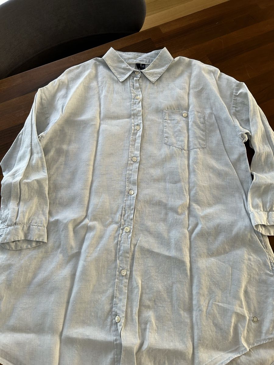 Woolrich Chemisiers: WOOLRICH Leinenbluse / Strandkleid Hellblau – Gr. S – D'occasion à Balsthal par LaLiLu77 2
