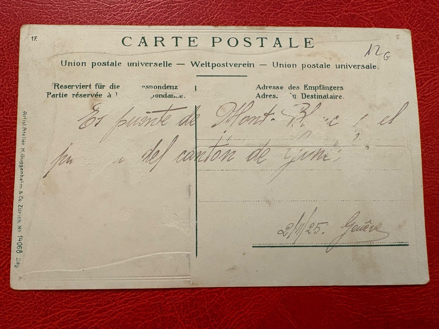 Cartoline postali: 1925 // Genf - Genève / Pont du Mont-Blanc – Usato da St-Légier-La Chiésaz venduto da Theo005 1