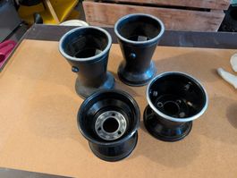 4 Go-Kart Felgen schwarz 3-Loch gebraucht guter Zustand