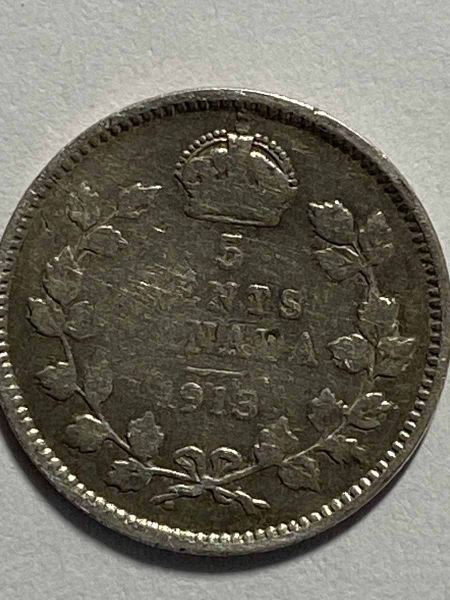 Tutti le monete: Canada - 5 cents - 1913 - Georges V - AG  – Usato da Payerne venduto da Mike1682