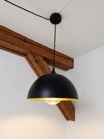 Zwei schöne Deckenlampen 2er Set, Schwarz-Gold