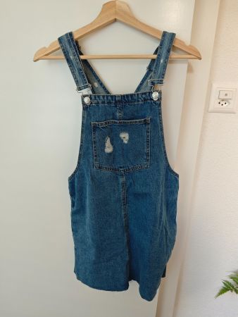 Robe salopette en jeans