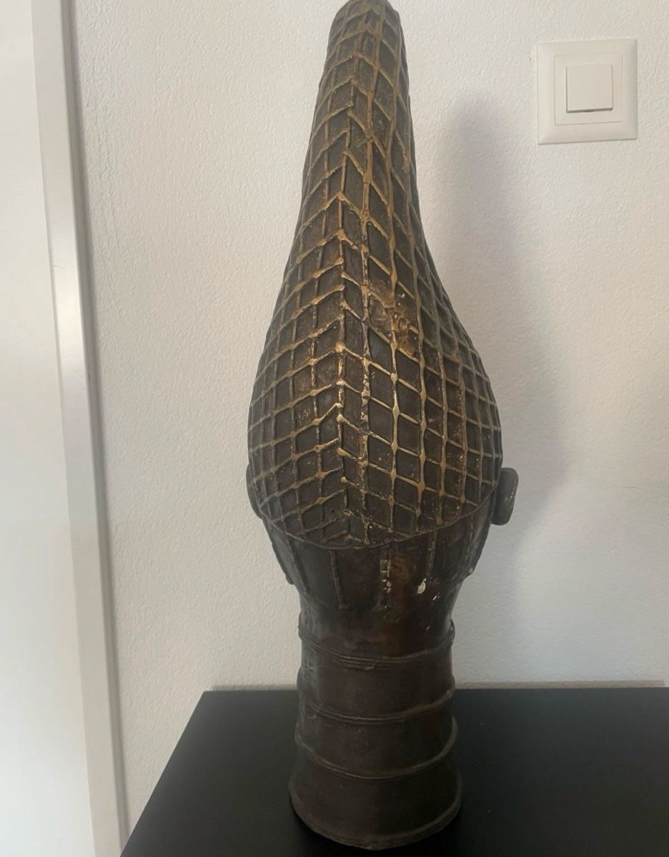Statuette: Afrikanische Bronze der Benin 60 cm – Usato da Lausen venduto da artehome 4