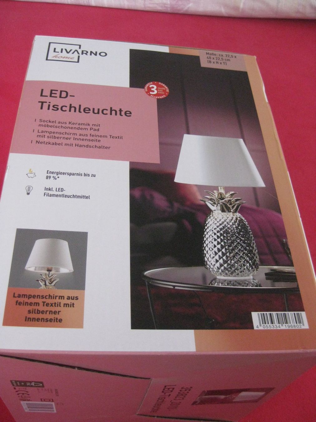 Lampade: Noble ANANAS LED Tischleuchte in SILBER – Nuovo e nell'imballaggio originale da Romanshorn venduto da Wazoohandlung 2