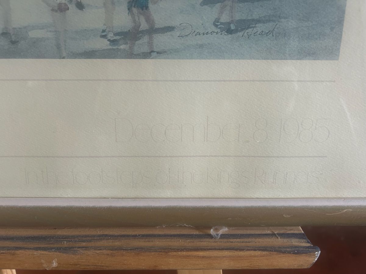 Dipinti: Vintage Honolulu Marathon Bild 1985 – Usato da Lyss venduto da Secunda-Mano 1