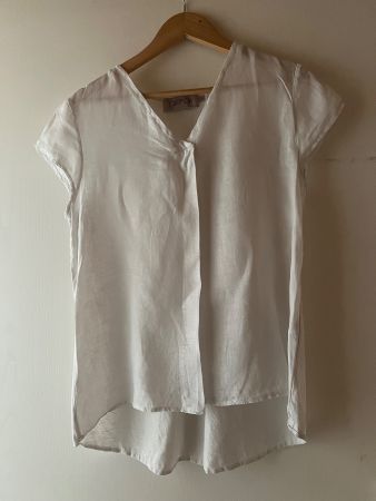 Leinen Bluse weiss Grösse M Marke Cartoon