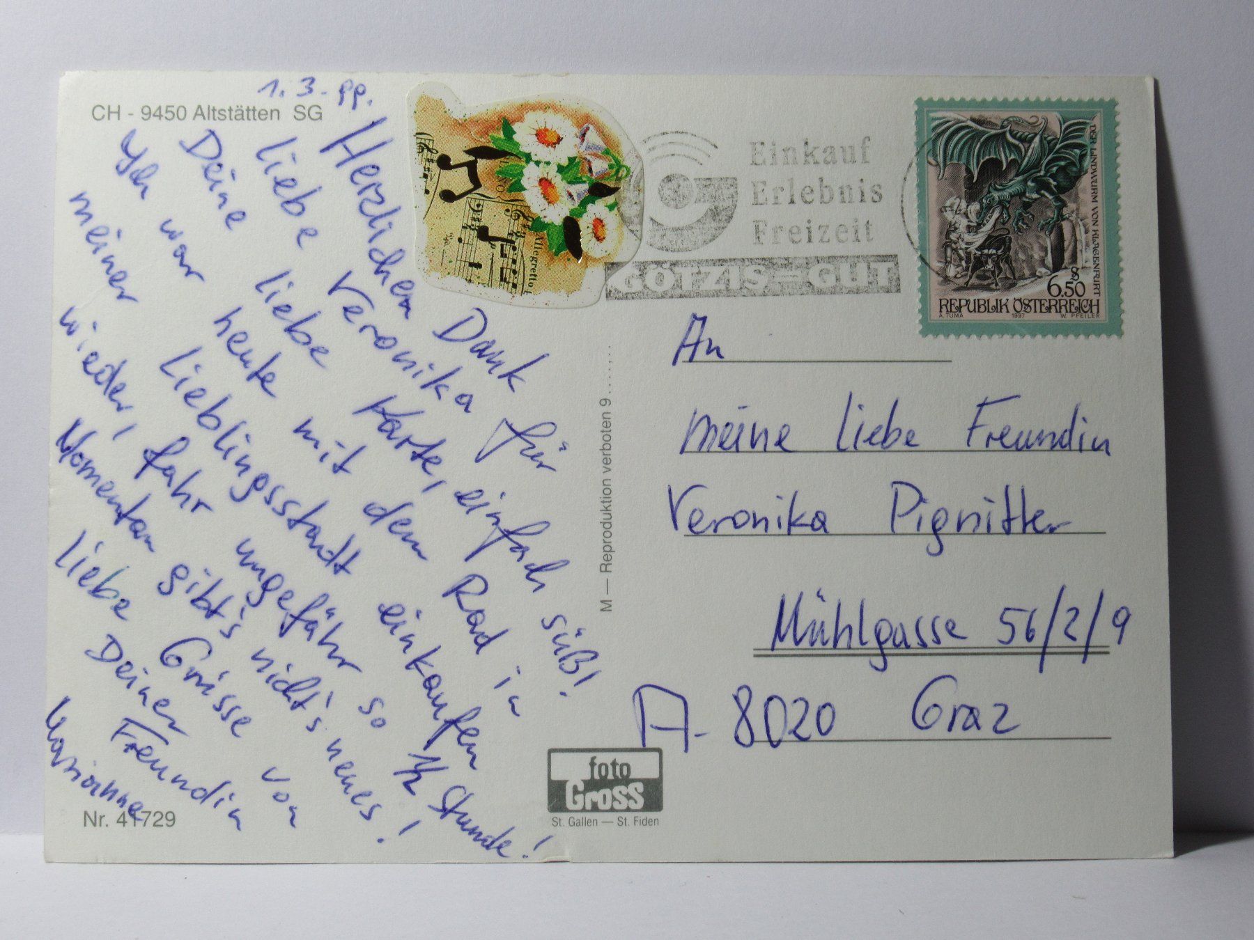 Cartoline postali: Altstätten im Rheintal , Kirche – Usato da Grenchen venduto da Bluemchen1900 1