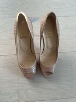 Christian Louboutin Beige snake skin size 37.5 heels