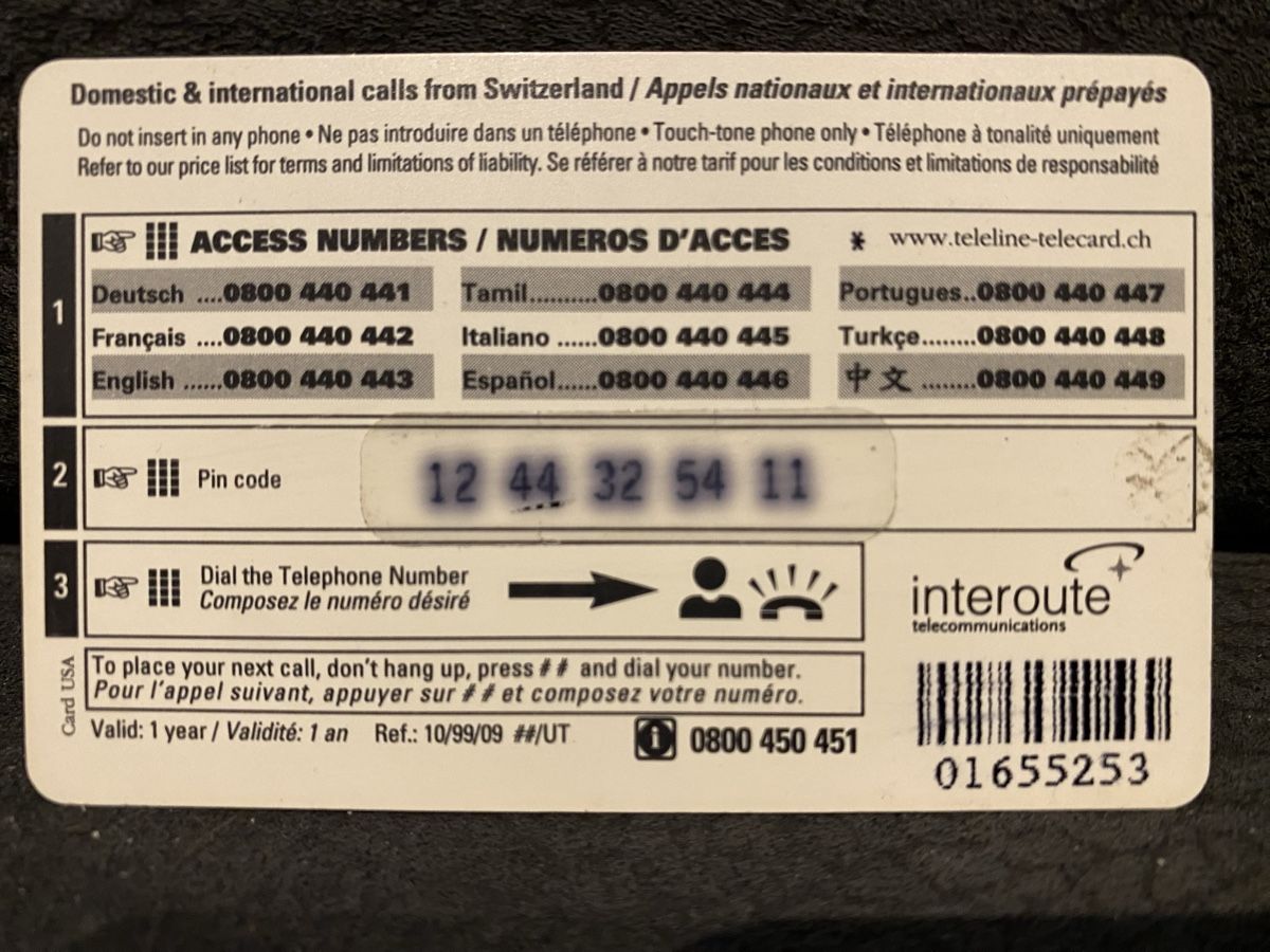 Cartes de téléphone: Teleline – D'occasion à Lausanne par babacard10 1