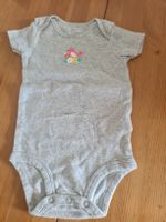 Body Baby Grösse 9 Monate kurzarm grau mit Vogelmotiv