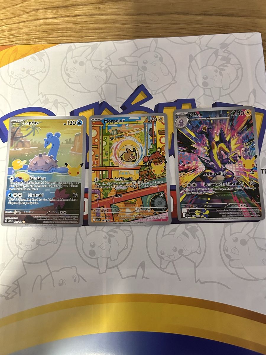 Pokémon Carte collezionabili: Pokémon 30th Morpeko, Lapras, Riffex – Nuovo (secondo la descrizione) da Volketswil venduto da kri_mp95